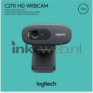 Logitech-Webcam-C270-HD-720p-zwart-licht-zwart