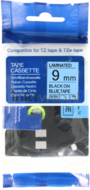 Huismerk-Brother-TZE-521-zwart-op-blauw-breedte-9-mm
